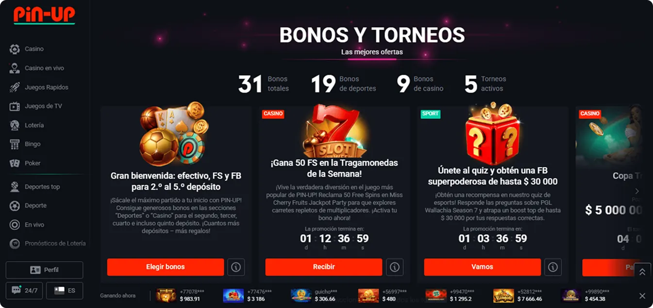 Apuestas deportivas con el Código Promocional Pin Up
