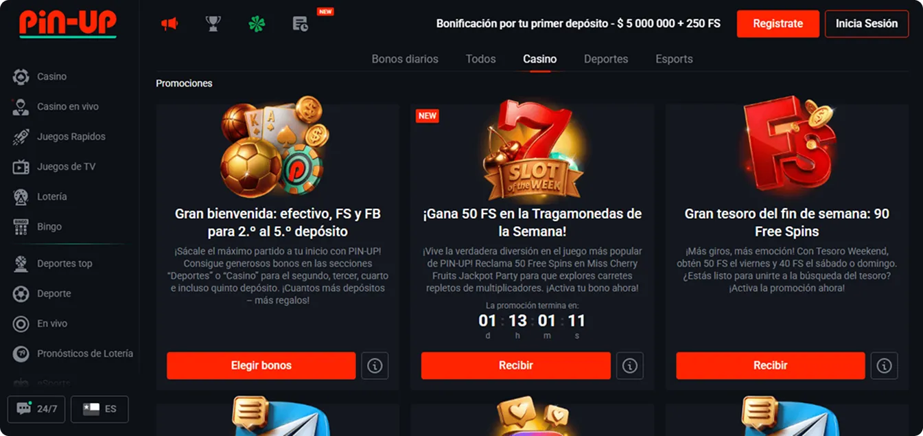 Bonos de casino en tragamonedas y juegos