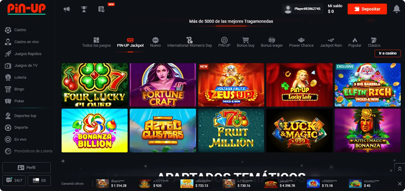 Ventajas de Pin-Up Casino